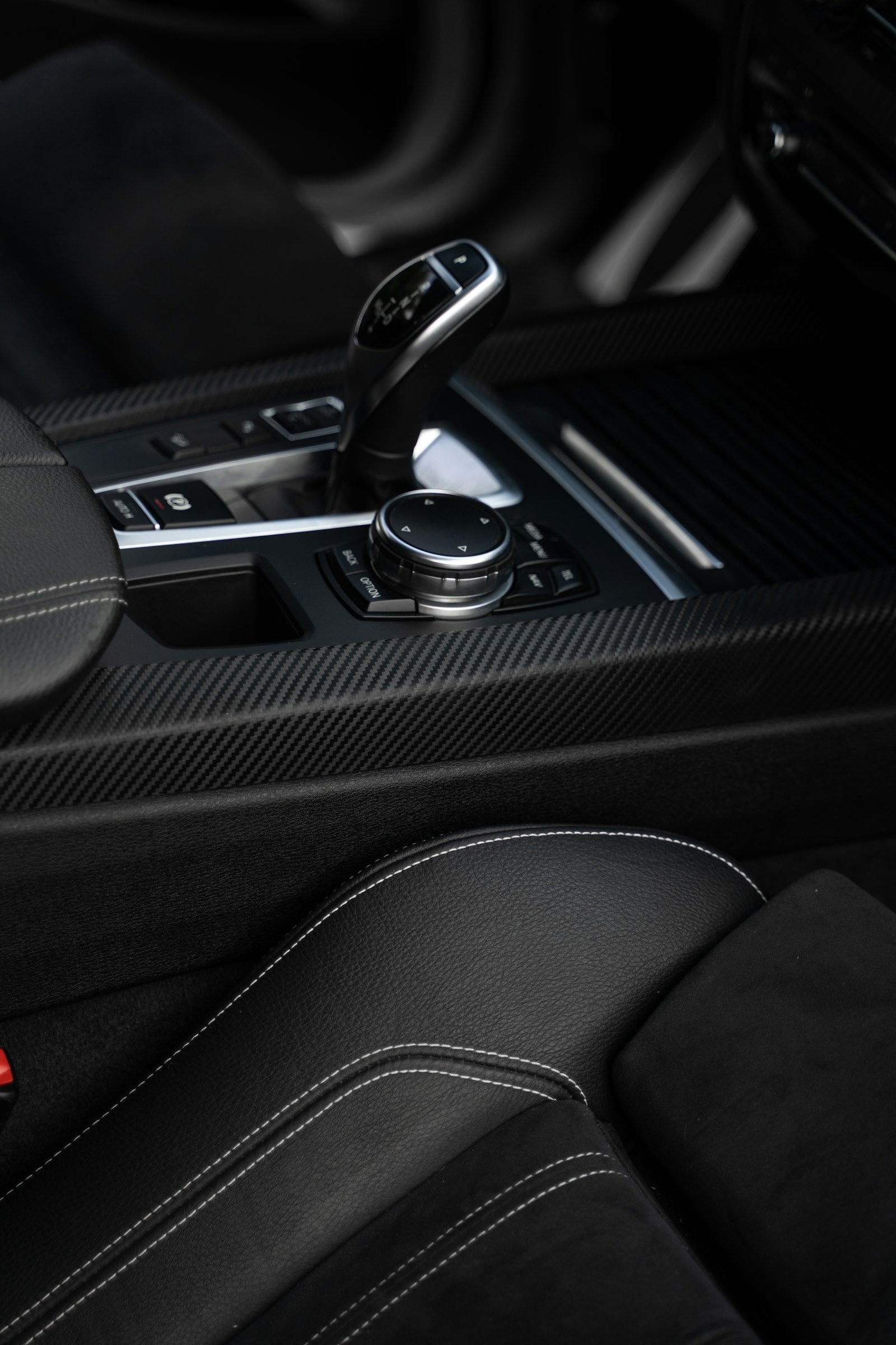 Automotive — premium car interior console and leather seats